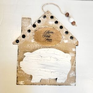 Farmhouse Rustic Pig Design Double Sided Wall Decor